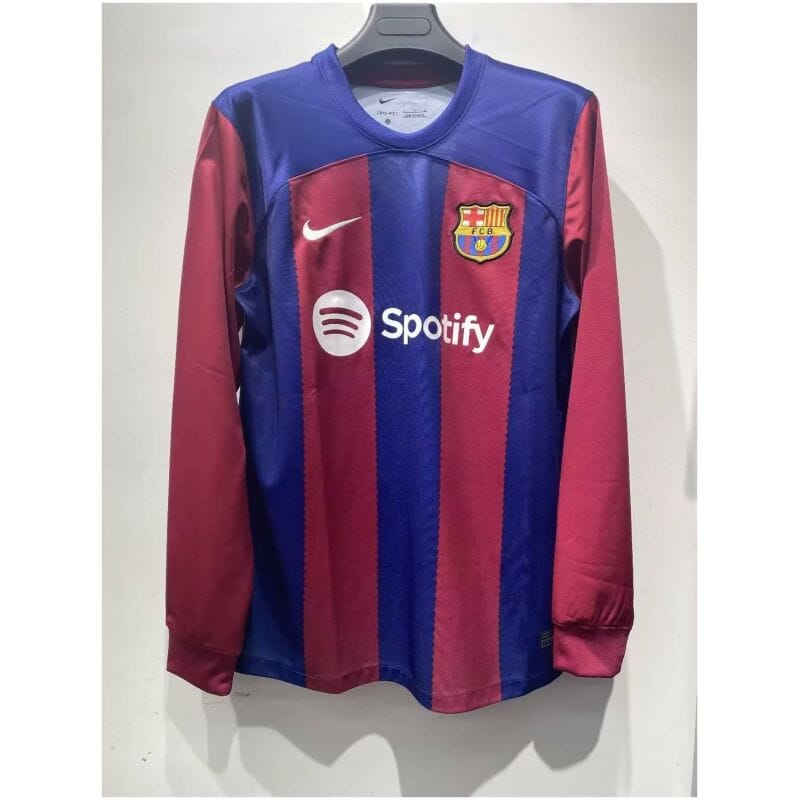 Mens Barcelona Home Jersey Long Sleeve 2023/24
