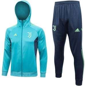 Mens Juventus Hoodie Jacket + Pants Training Suit Green 2023/24