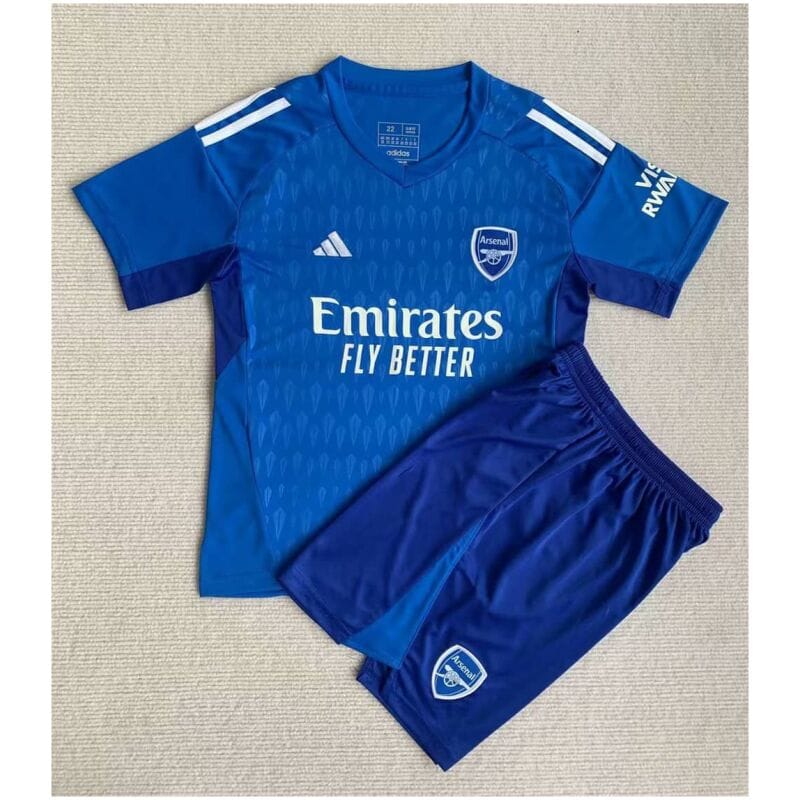 Kids Arsenal Goalkeeper Blue Jersey 2023/24