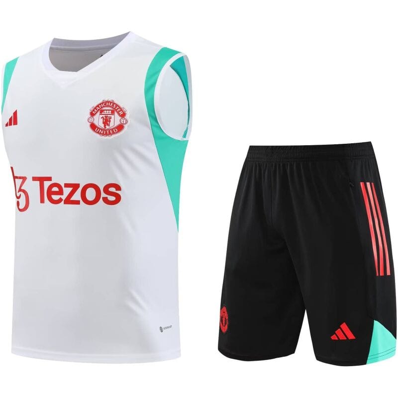 Mens Manchester United Singlet Suit White 2023/24