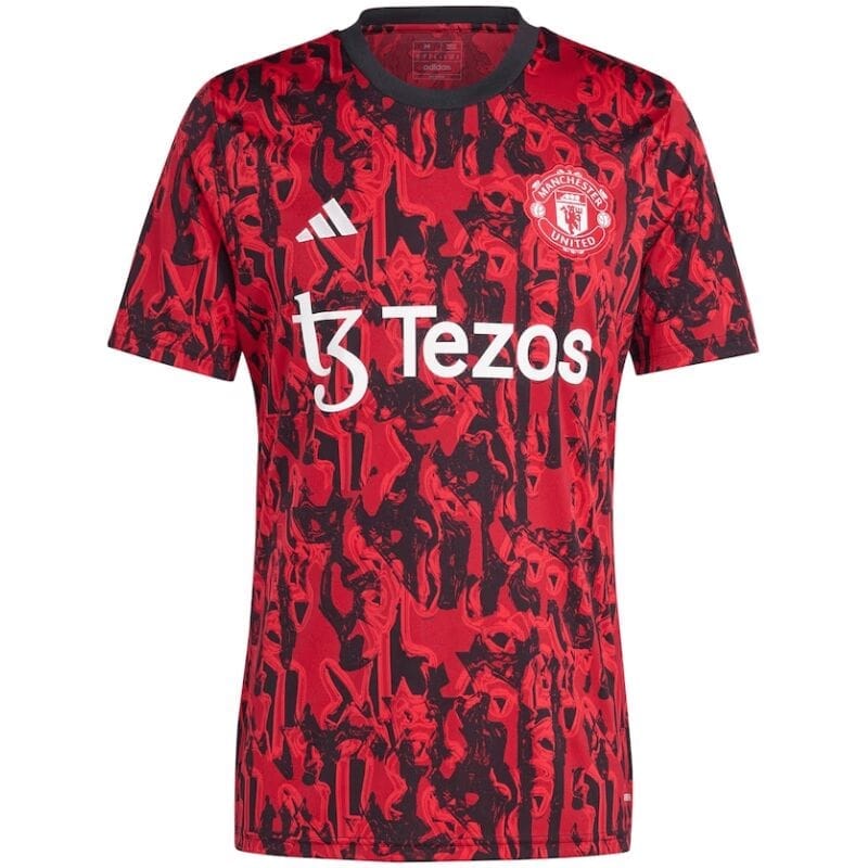 Mens Manchester United Short Training Jersey Red 2023/24