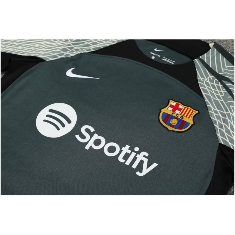 Mens Barcelona Short Training Suit Dark Grey 2023/24