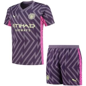 Kids Manchester City Goalkeeper Purple Jersey 2023/24