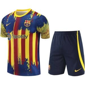 Mens Barcelona Short Training Suit Yellow 2023/24
