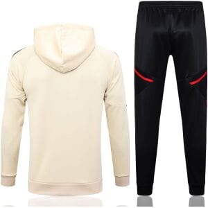Mens Manchester United Hoodie Jacket + Pants Training Suit Cream 2023/24