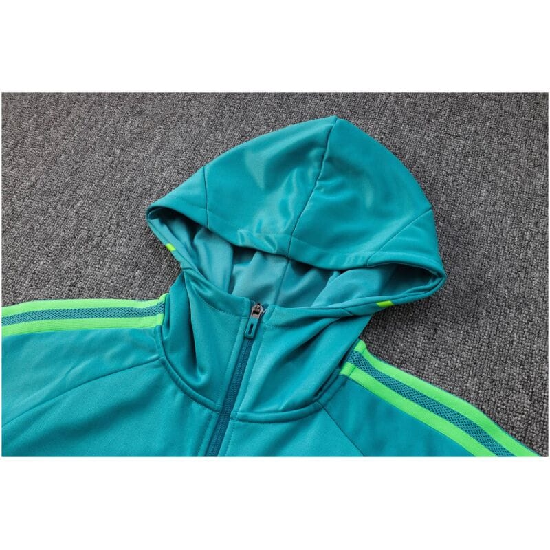 Mens Juventus Hoodie Jacket + Pants Training Suit Green 2023/24