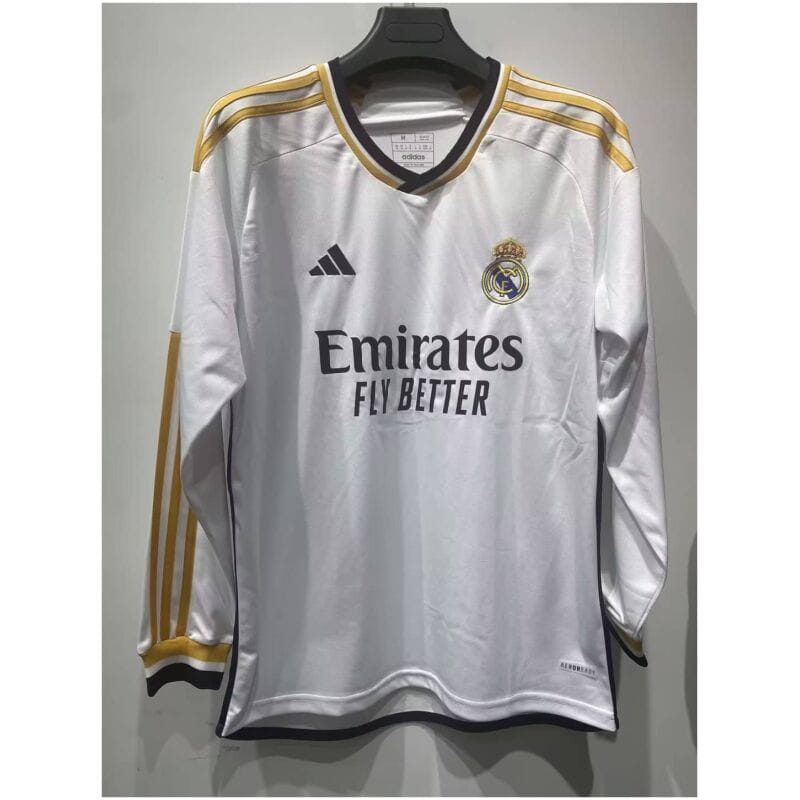 Mens Real Madrid Home Jersey Long Sleeve 2023/24