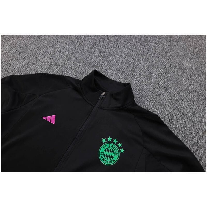 Mens Bayern Munich Jacket + Pants Training Suit Black 2023/24