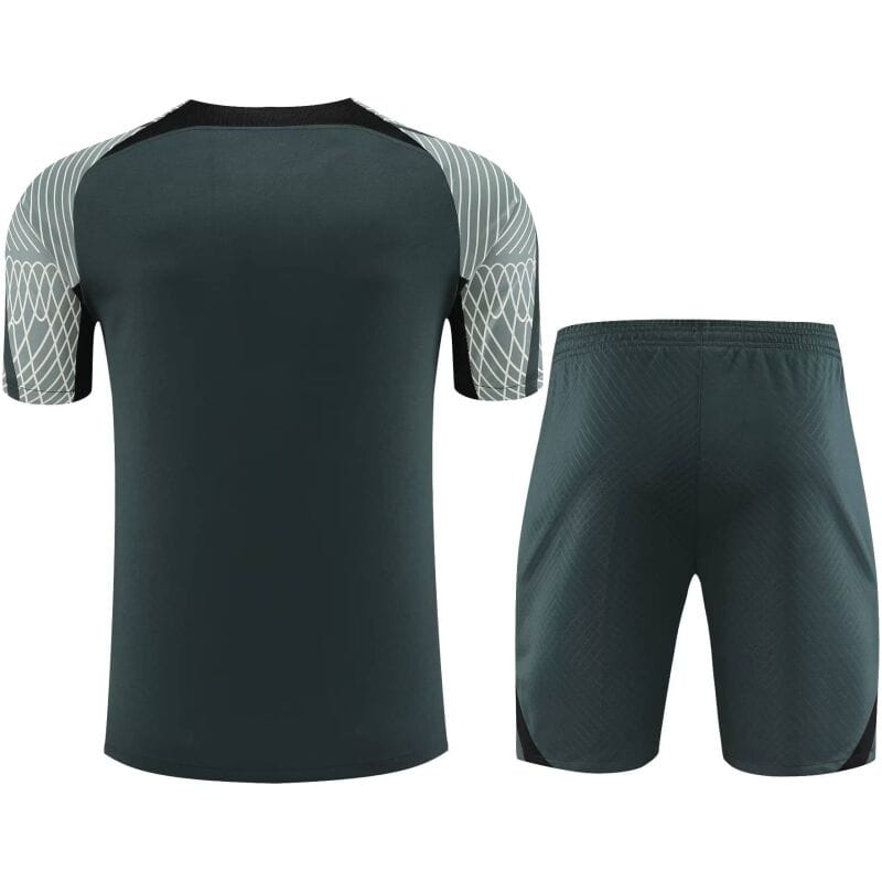 Mens Barcelona Short Training Suit Dark Grey 2023/24