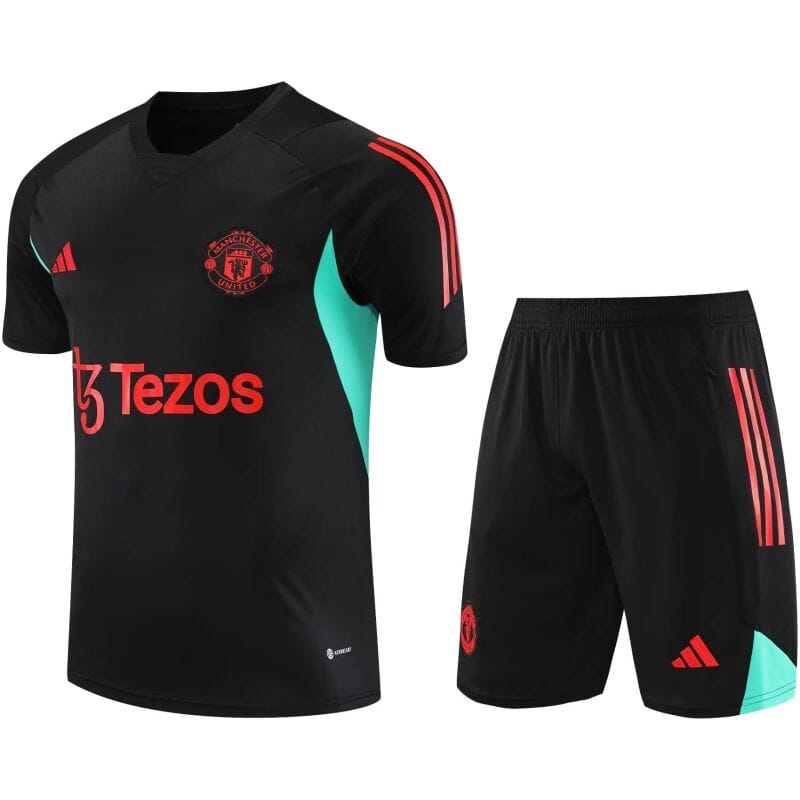 Mens Manchester United Short Training Suit Black II 2023/24