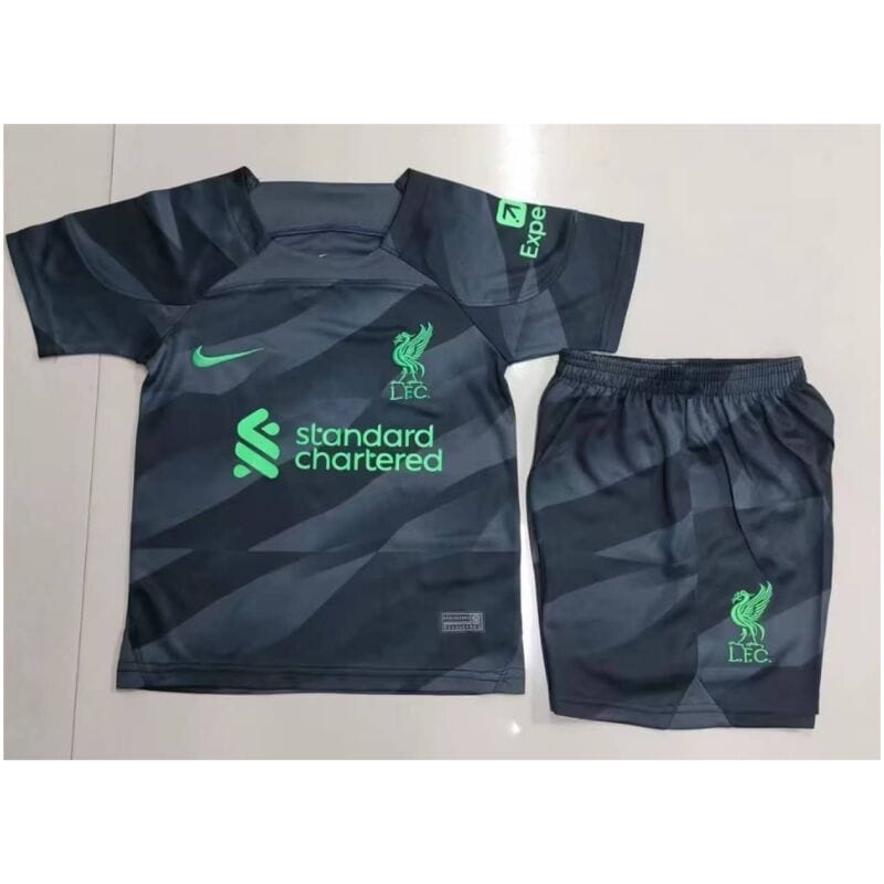 Kids Liverpool Goalkeeper Black Jersey 2023/24