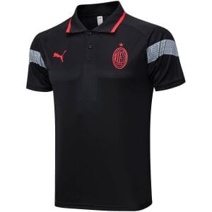 Mens AC Milan Polo Shirt Black II 2023/24