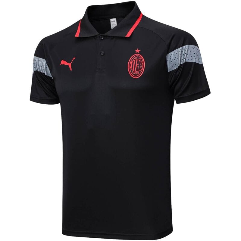Mens AC Milan Polo Shirt Black II 2023/24