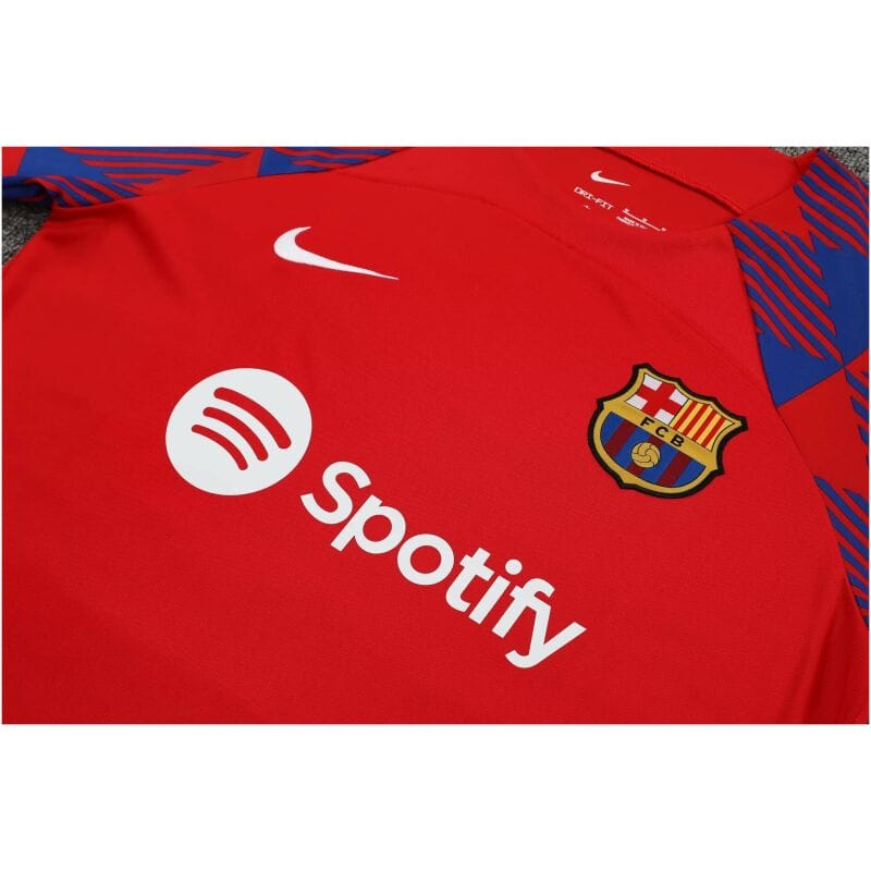 Mens Barcelona Short Training Suit Red 2023/24