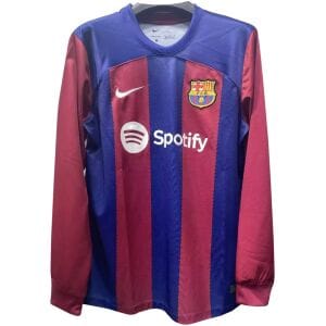 Mens Barcelona Home Jersey Long Sleeve 2023/24