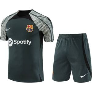 Mens Barcelona Short Training Suit Dark Grey 2023/24