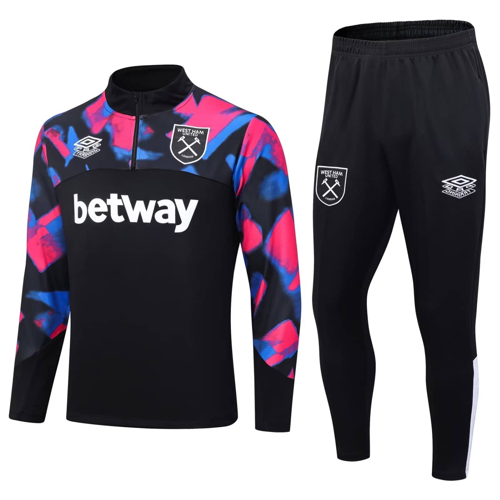 Mens West Ham United Training Suit Black 2023/24