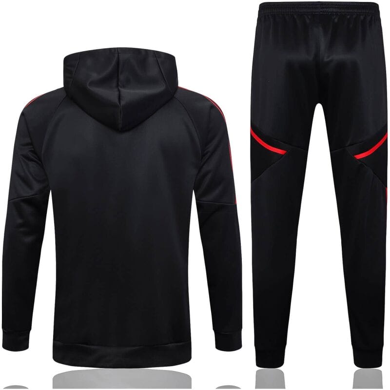 Mens Bayern Munich Hoodie Jacket + Pants Training Suit Black 2023/24
