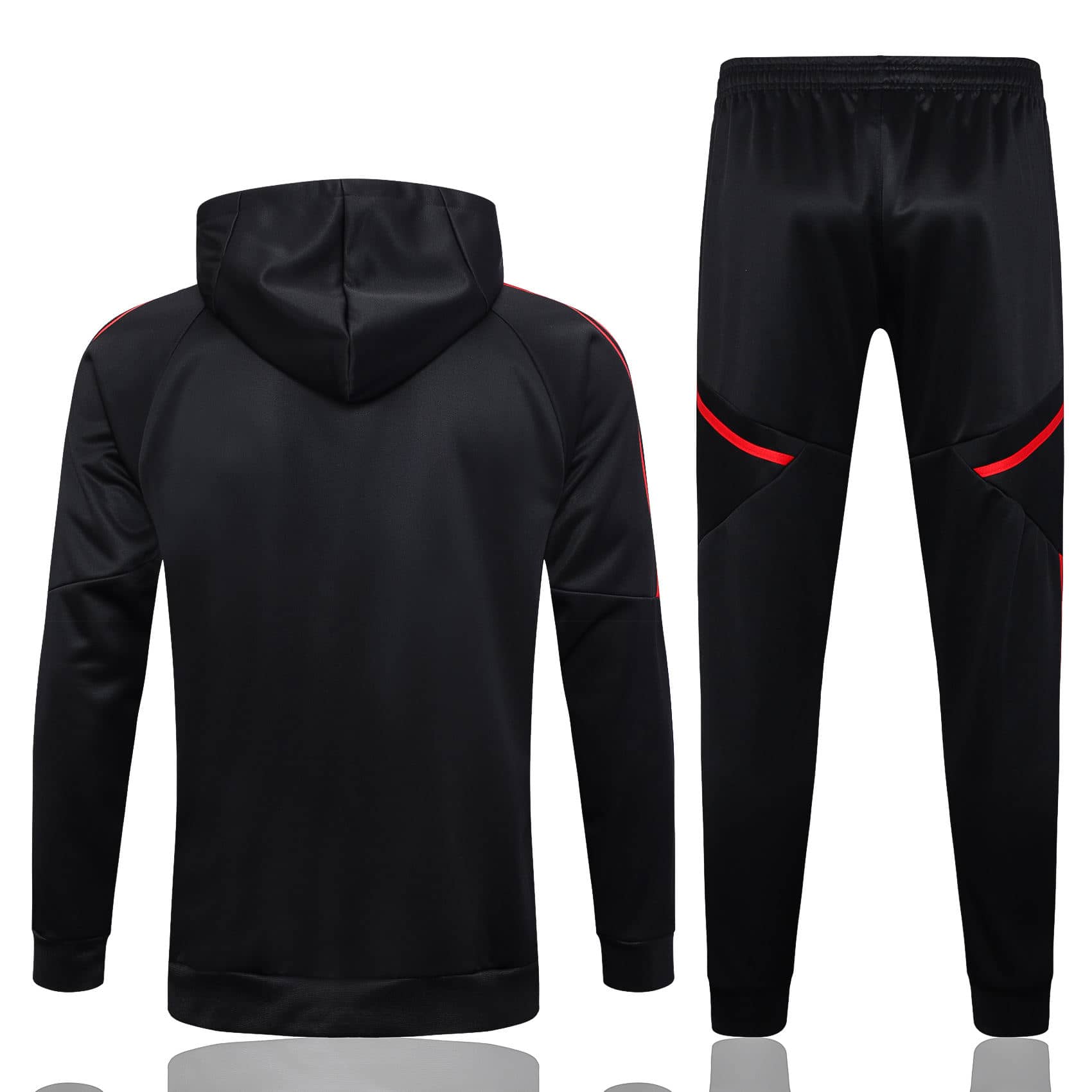 Mens Bayern Munich Hoodie Jacket + Pants Training Suit Black 2023/24