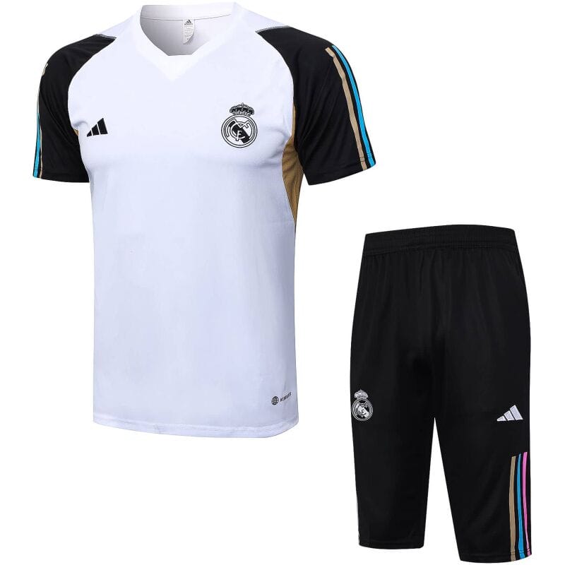 Mens Real Madrid Short Training Suit White 2023/24