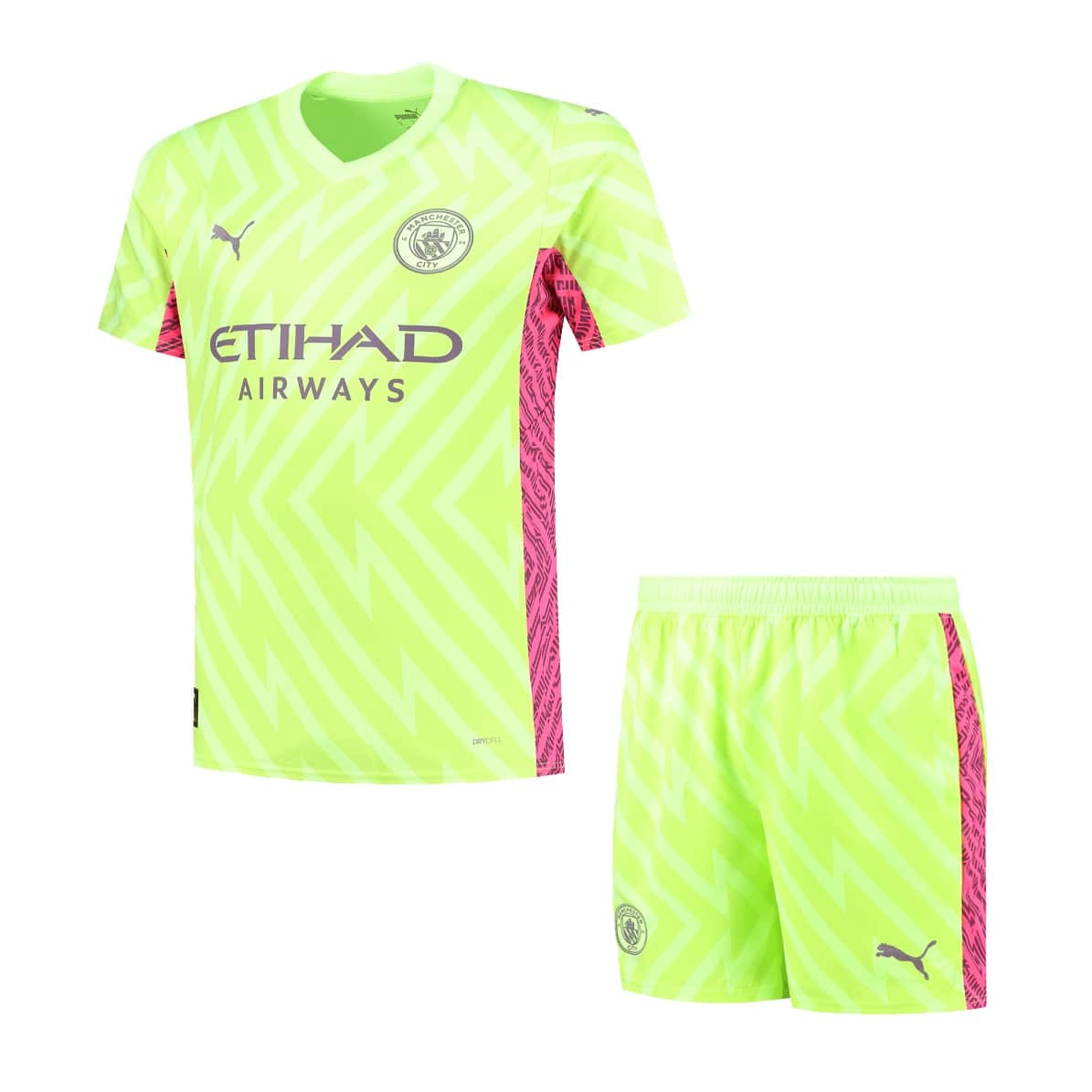 Kids Manchester City Goalkeeper Green Jersey 2023/24