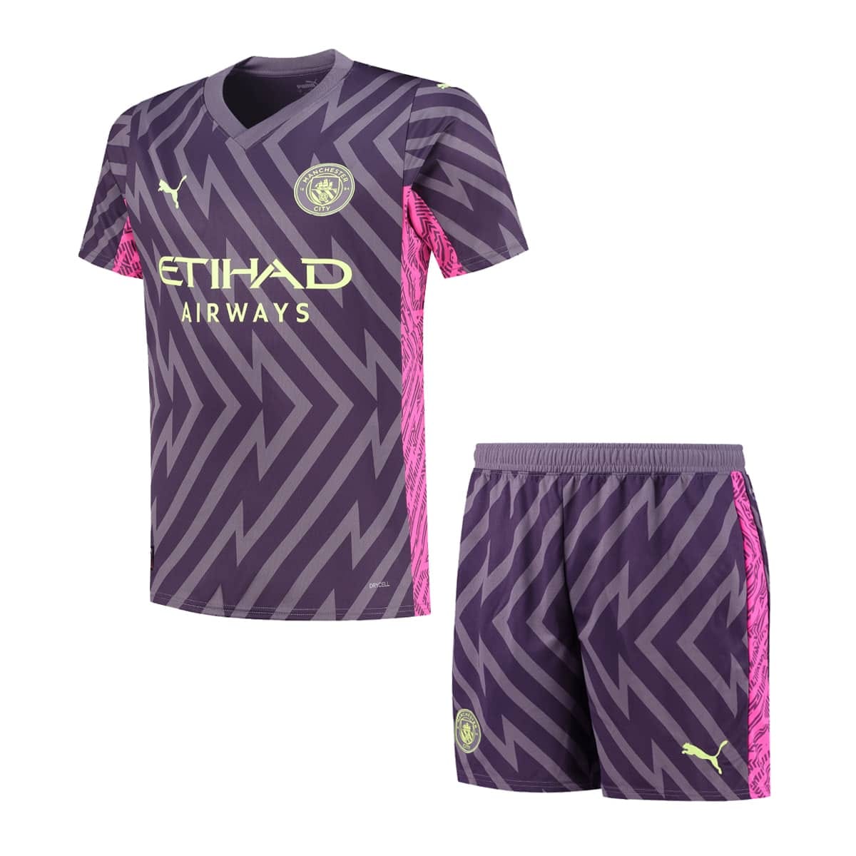 Kids Manchester City Goalkeeper Purple Jersey 2023/24