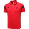 Mens AC Milan Polo Shirt Red 2023/24