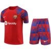 Mens Barcelona Short Training Suit Red 2023/24