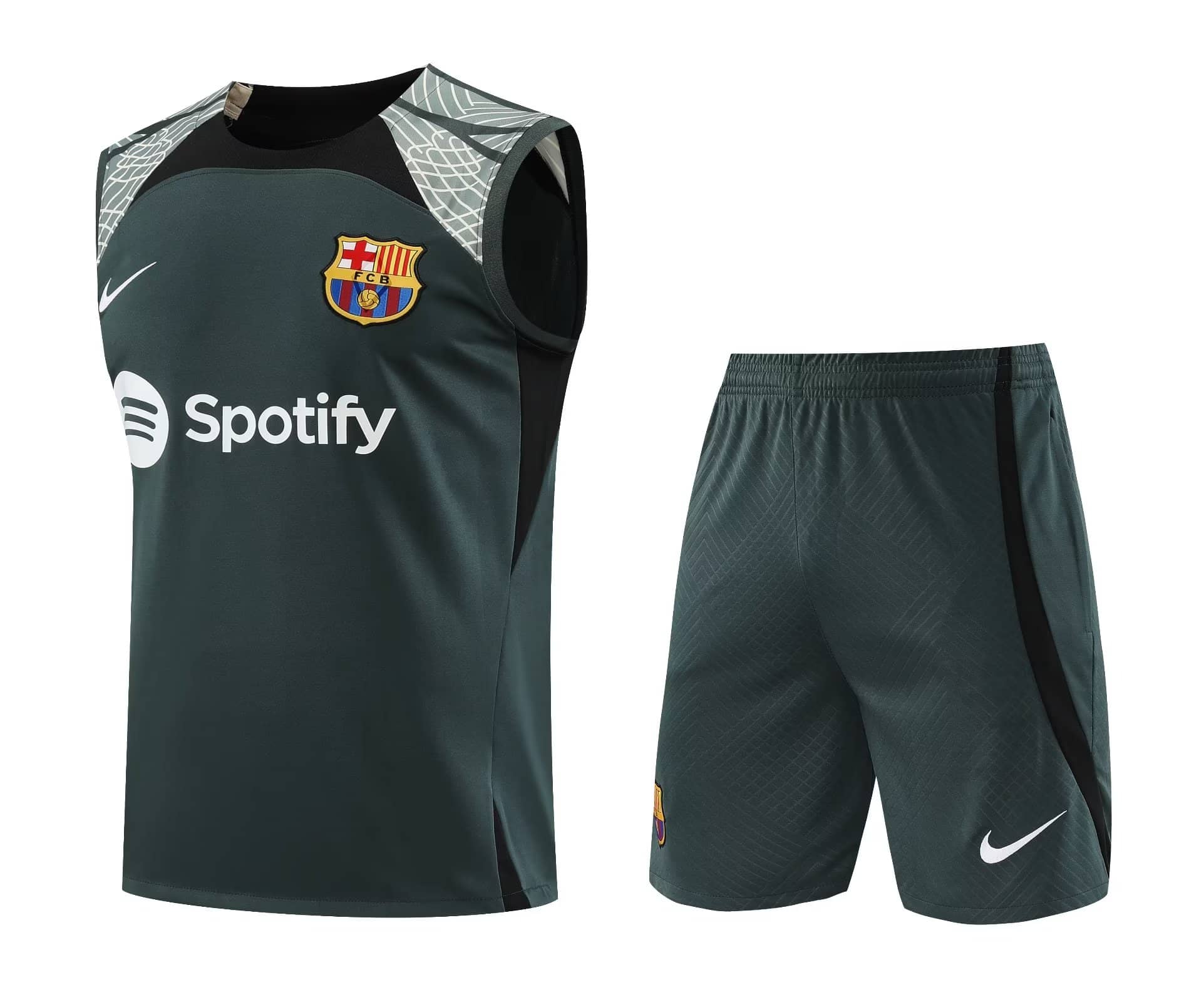 Mens Barcelona Singlet Suit Dark Grey 2023/24