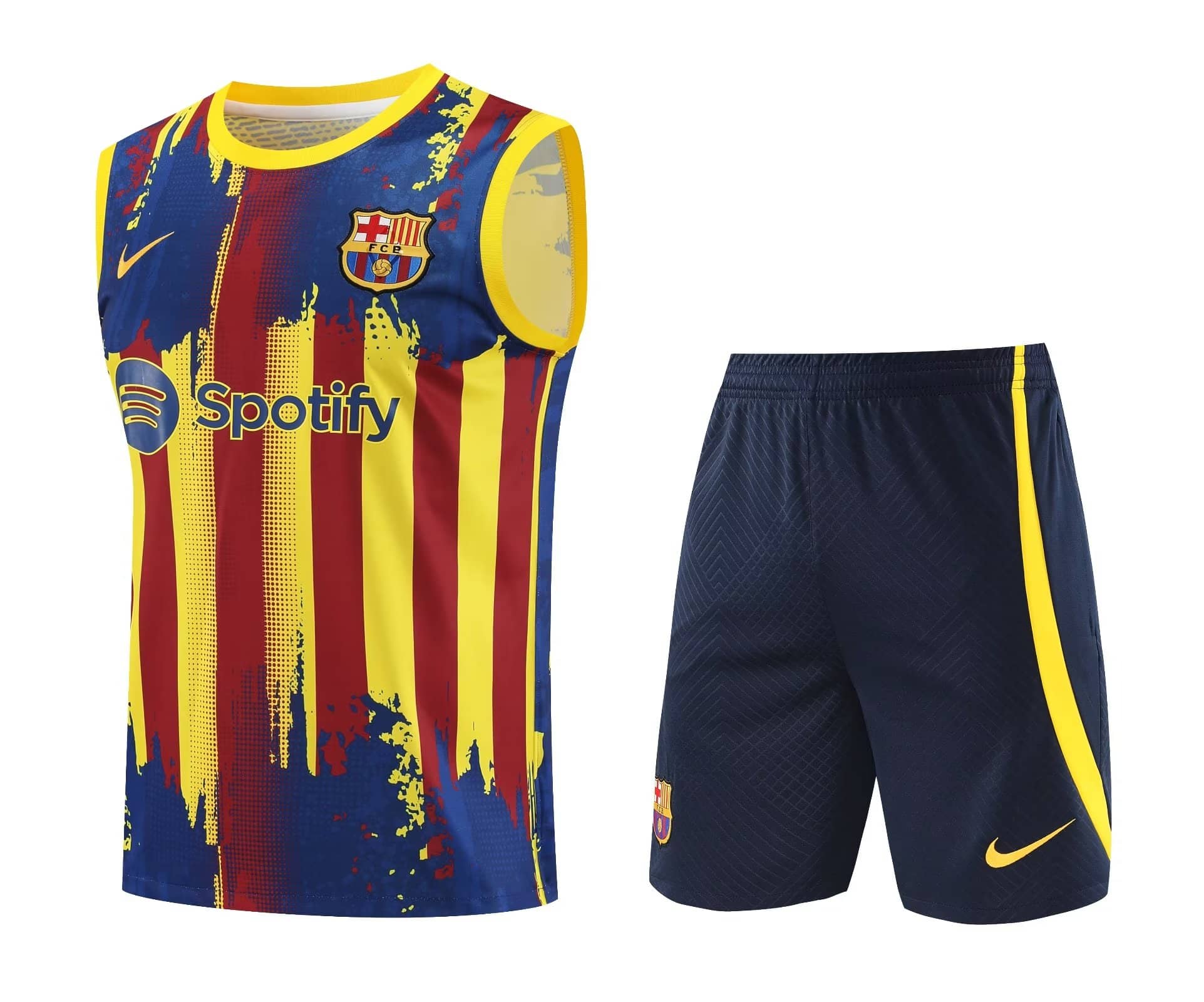 Mens Barcelona Singlet Suit Yellow 2023/24