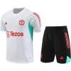 Mens Manchester United Short Training Suit White 2023/24
