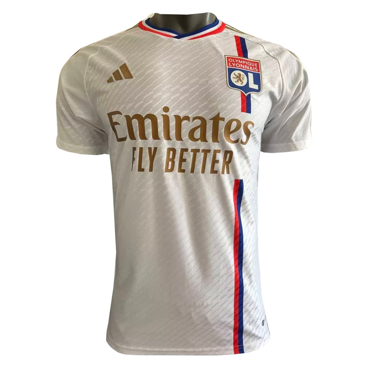 Mens Olympique Lyonnais Home Authentic Jersey 2023/24 – Match