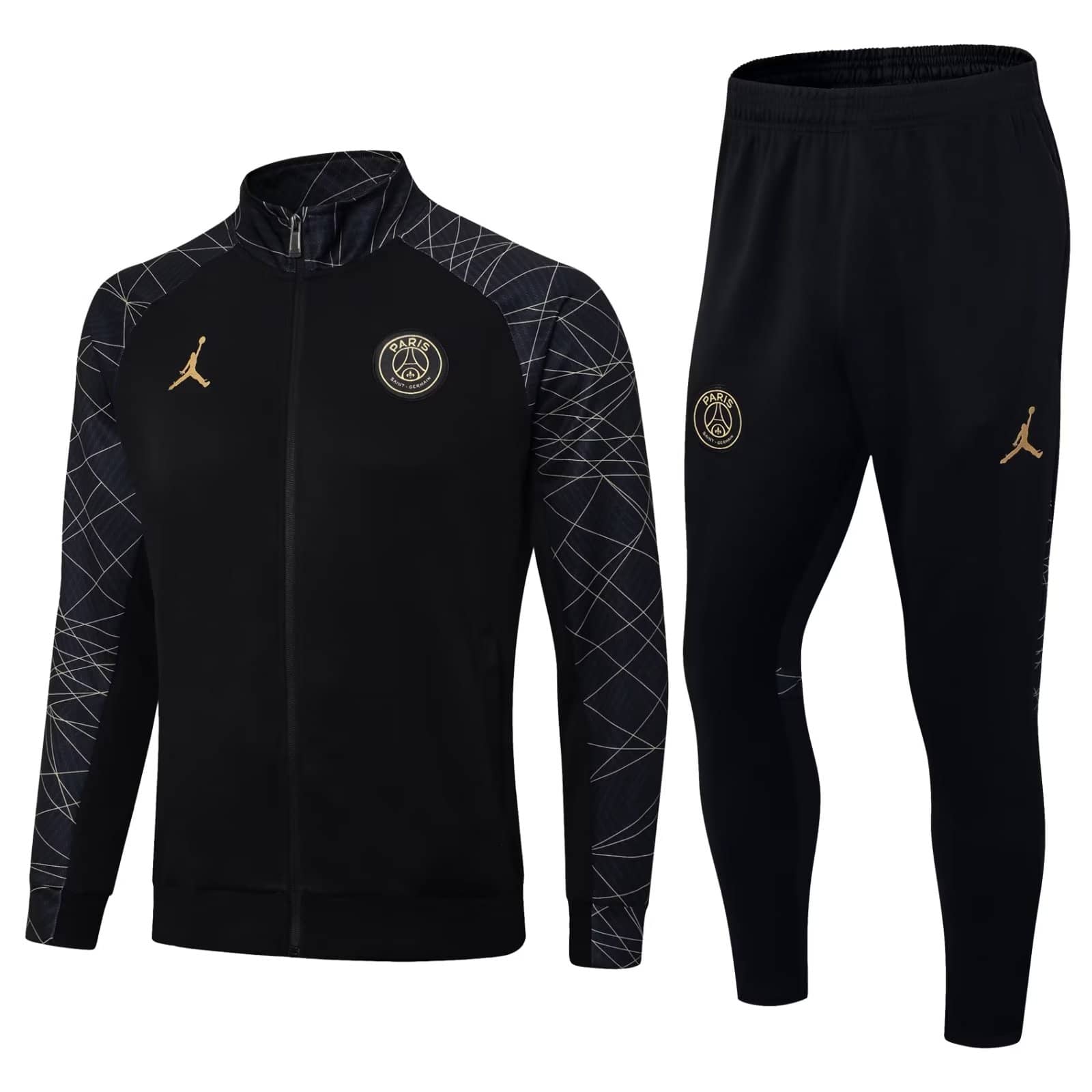 Mens PSG x Jordans Jacket + Pants Training Suit Black II 2023/24