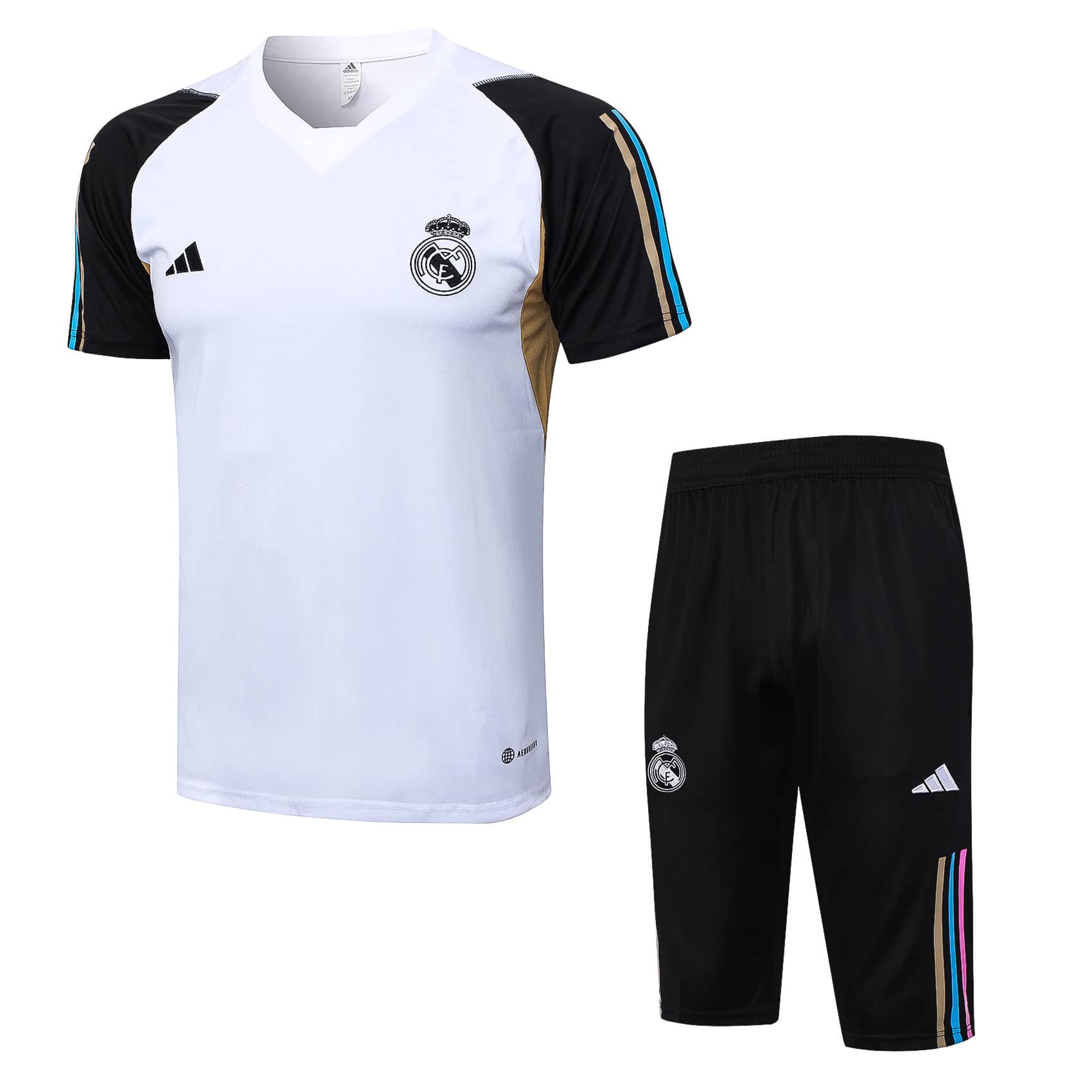 Mens Real Madrid Short Training Suit White 2023/24