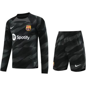 Mens Barcelona Goalkeeper Black Suit Long Sleeve 2023/24