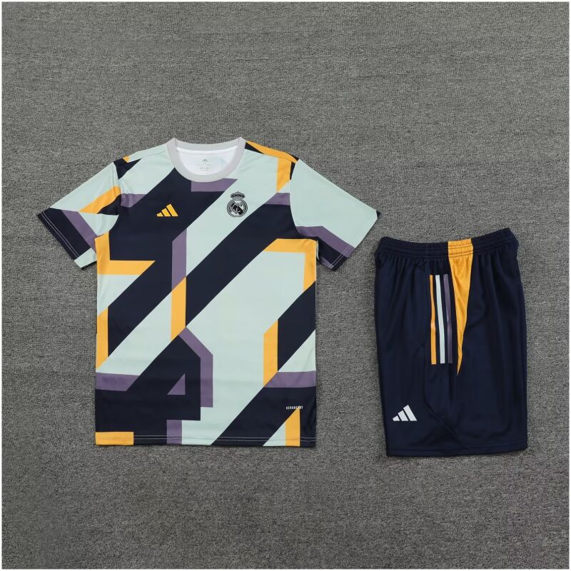 Mens Real Madrid Short Training Suit Grey 2023/24