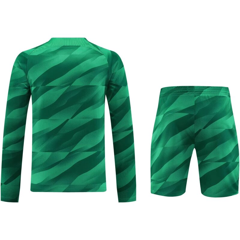 Mens PSG Goalkeeper Green Suit Long Sleeve 2023/24