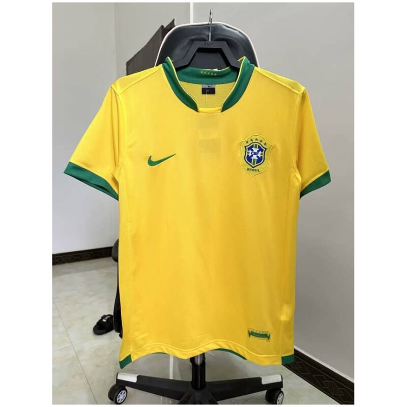 Mens Brazil Retro Home Jersey 2006