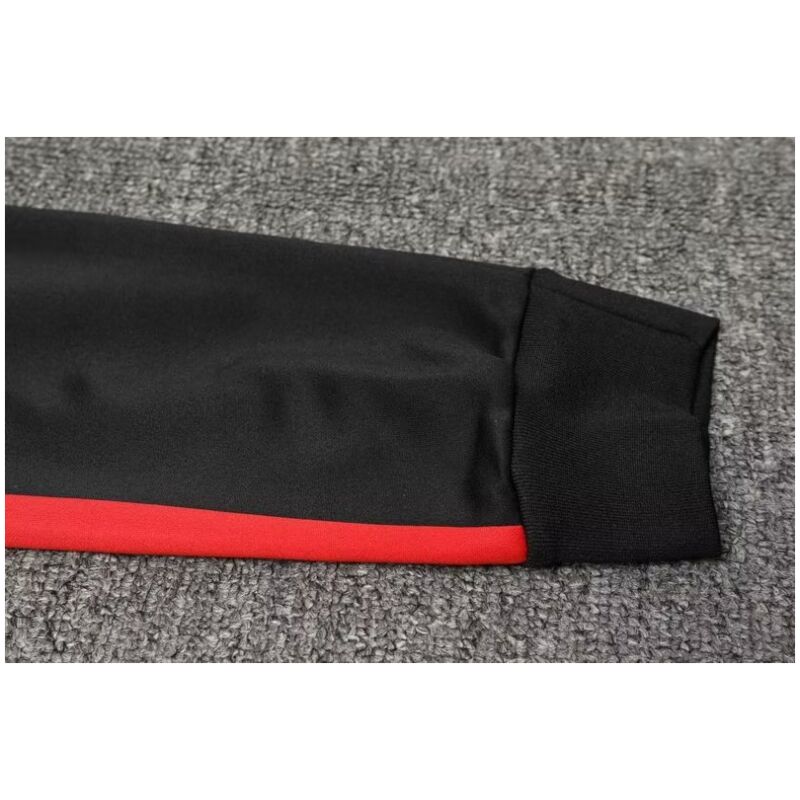 Mens AC Milan Jacket + Pants Training Suit Black – Red 2023/24