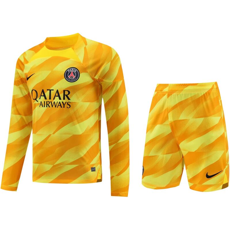 Mens PSG Goalkeeper Yellow Suit Long Sleeve 2023/24