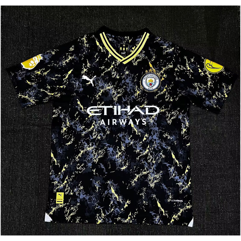 Mens Manchester City Special Edition Jersey Black – Gold 2023/24