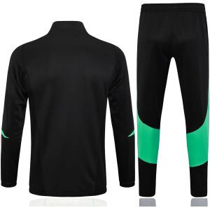 Mens Manchester United Jacket + Pants Training Suit Black 2023/24