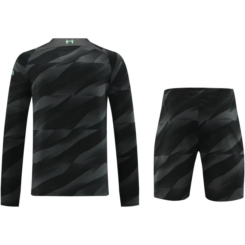 Mens Liverpool Goalkeeper Black Suit Long Sleeve 2023/24