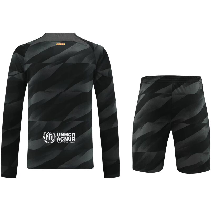 Mens Barcelona Goalkeeper Black Suit Long Sleeve 2023/24