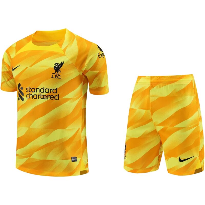 Mens Liverpool Goalkeeper Yellow Suit 2023/24
