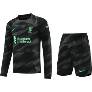 Mens Liverpool Goalkeeper Black Suit Long Sleeve 2023/24