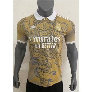 Herren Real Madrid Sonderausgabe Gold Dragon Jersey 2023/24