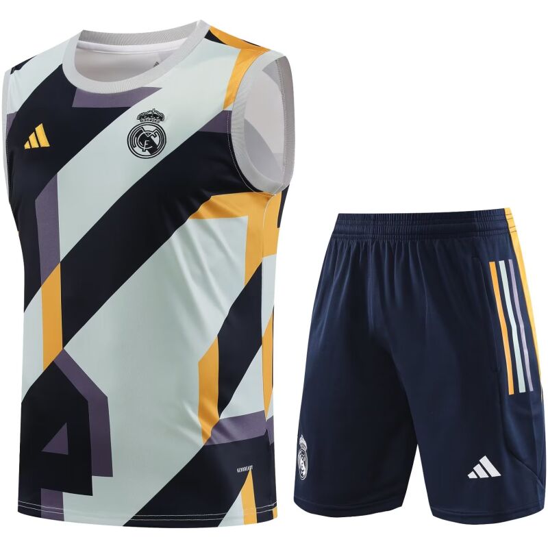 Mens Real Madrid Singlet Suit Grey 2023/24