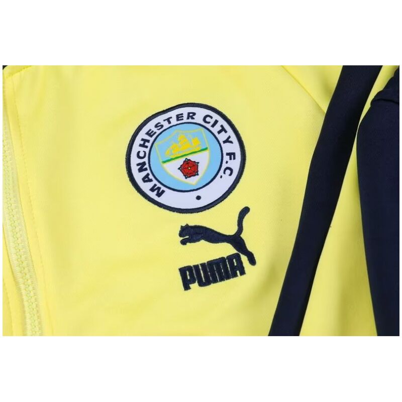 Mens Manchester City Jacket + Pants Training Suit Canary 2023/24