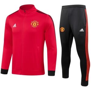 Mens Manchester United Jacket + Pants Training Suit Red 2023/24